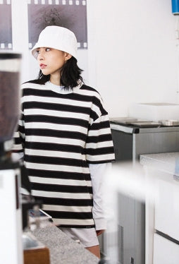 セイントペイン(SAINTPAIN) SP DOUBLE STRIPE TEE-BLACK