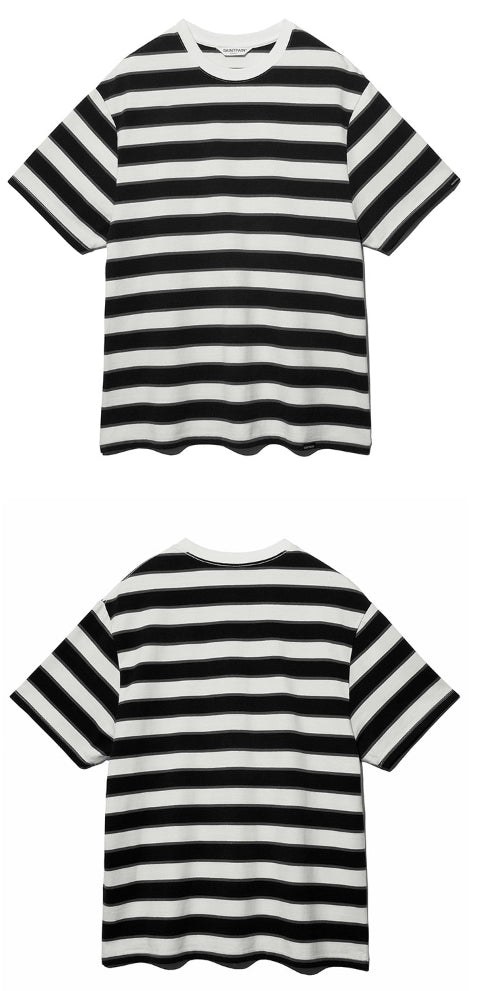 セイントペイン(SAINTPAIN) SP DOUBLE STRIPE TEE-BLACK