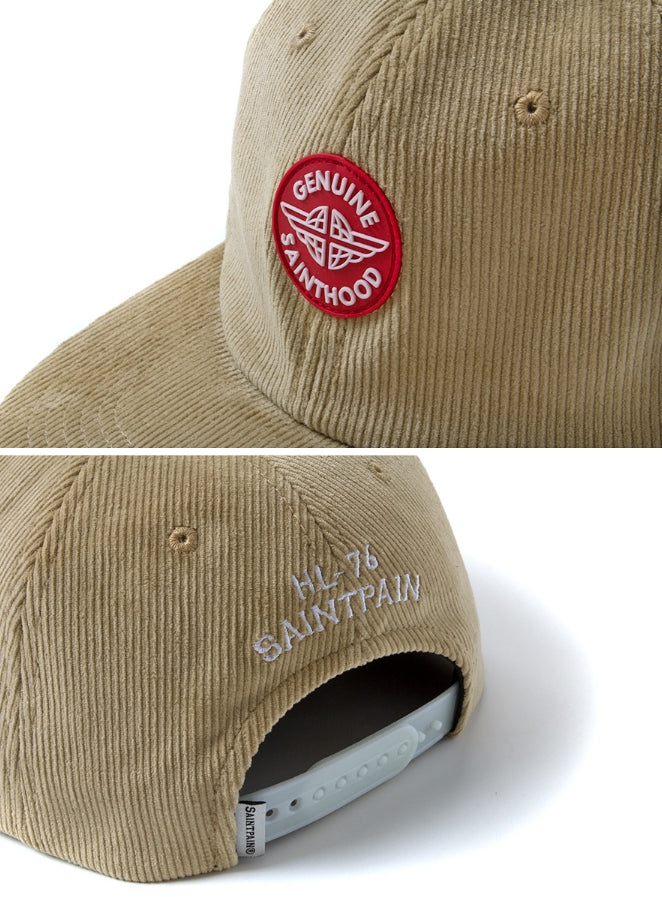 セイントペイン(SAINTPAIN) SP CORDUROY CIRCLE LOGO CAP-BEIGE