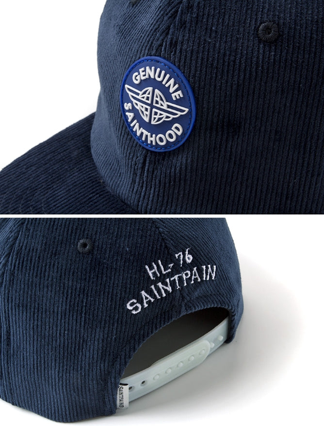 セイントペイン(SAINTPAIN) SP CORDUROY CIRCLE LOGO CAP-NAVY