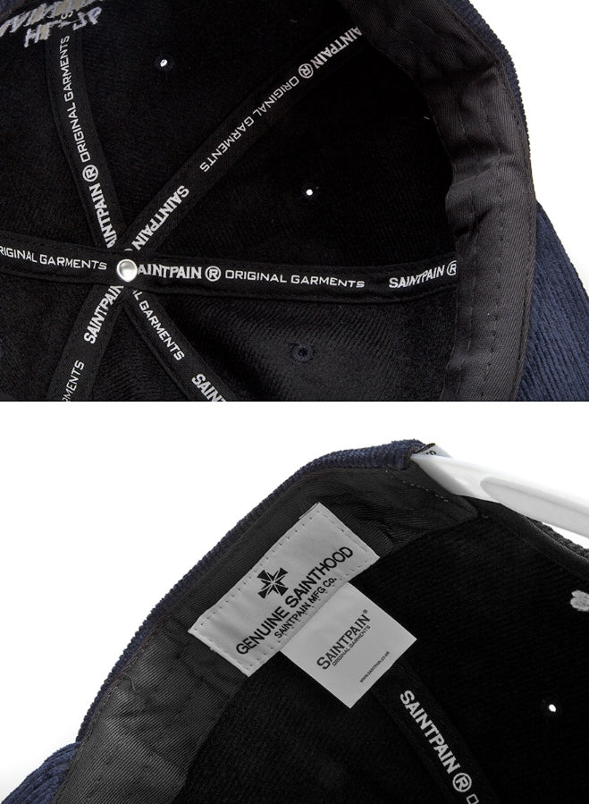 セイントペイン(SAINTPAIN) SP CORDUROY CIRCLE LOGO CAP-NAVY