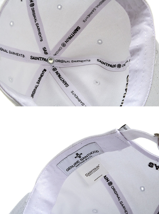 セイントペイン(SAINTPAIN) SP 6 PANEL LOGO CAP-WHITE