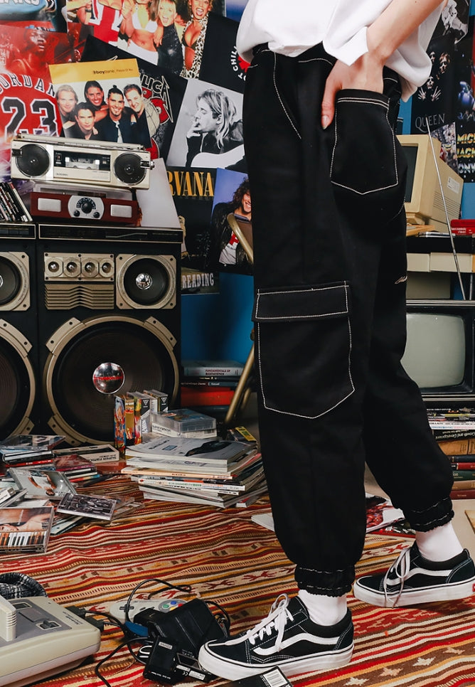 ダブルユーブイプロジェクト(WV PROJECT) Jake cargo jogger pants Black JJLP7269