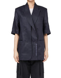 MMIC(エムエムアイシー) LINEN BLOCK BLAZER