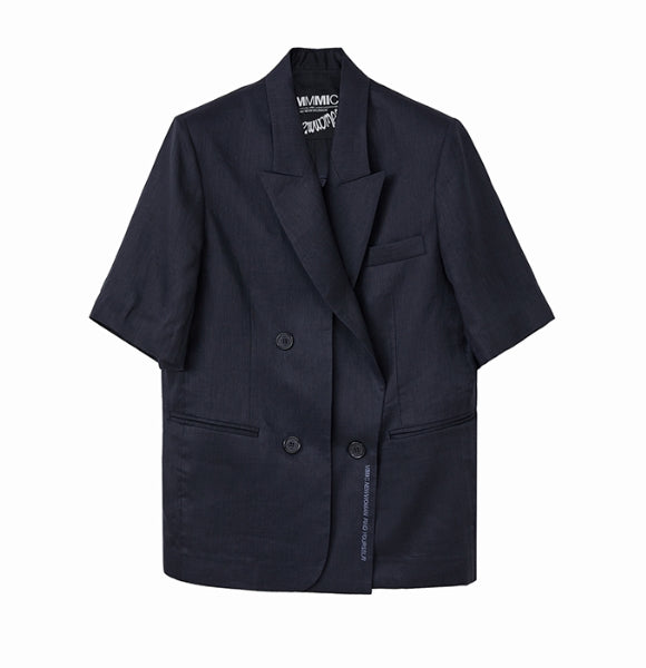MMIC(エムエムアイシー) LINEN BLOCK BLAZER