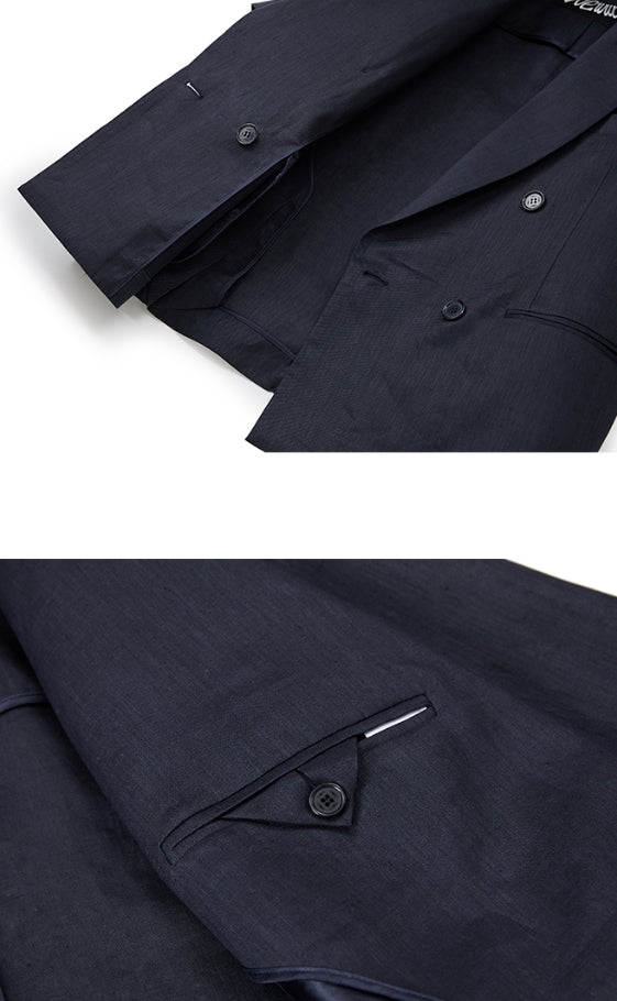 MMIC(エムエムアイシー) LINEN BLOCK BLAZER