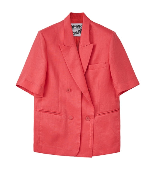 MMIC(エムエムアイシー) LINEN BLOCK BLAZER