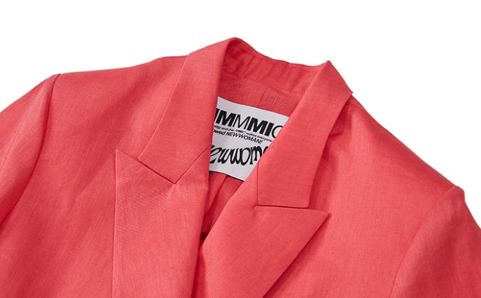 MMIC(エムエムアイシー) LINEN BLOCK BLAZER