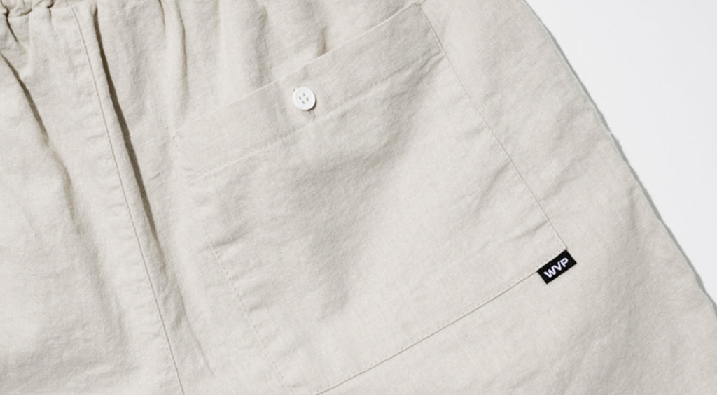 ダブルユーブイプロジェクト(WV PROJECT) Fred Banding Shorts Beige CJSP7394