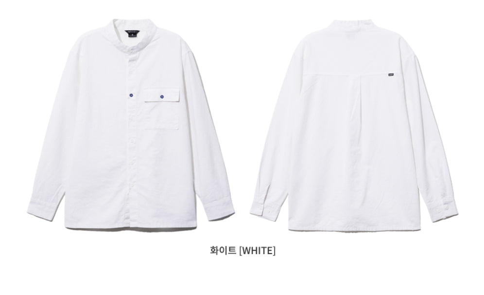 ダブルユーブイプロジェクト(WV PROJECT) Fred Henryneck Shirts White CJLS7395