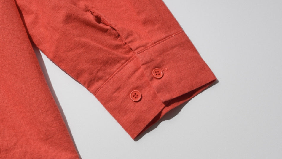 ダブルユーブイプロジェクト(WV PROJECT) Fred Henryneck Shirts Red Orange CJLS7395