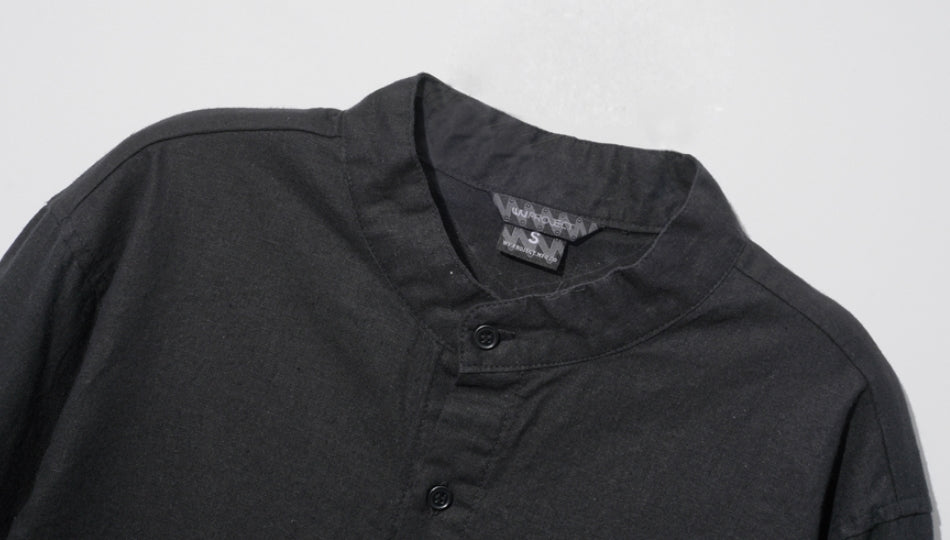 ダブルユーブイプロジェクト(WV PROJECT) Fred Henryneck Shirts Black CJLS7395