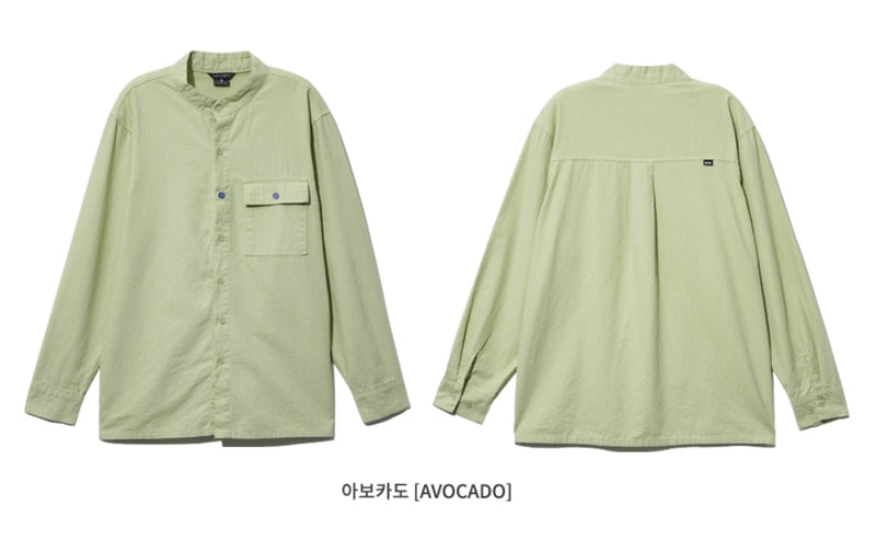 ダブルユーブイプロジェクト(WV PROJECT) Fred Henryneck Shirts Avocado CJLS7395