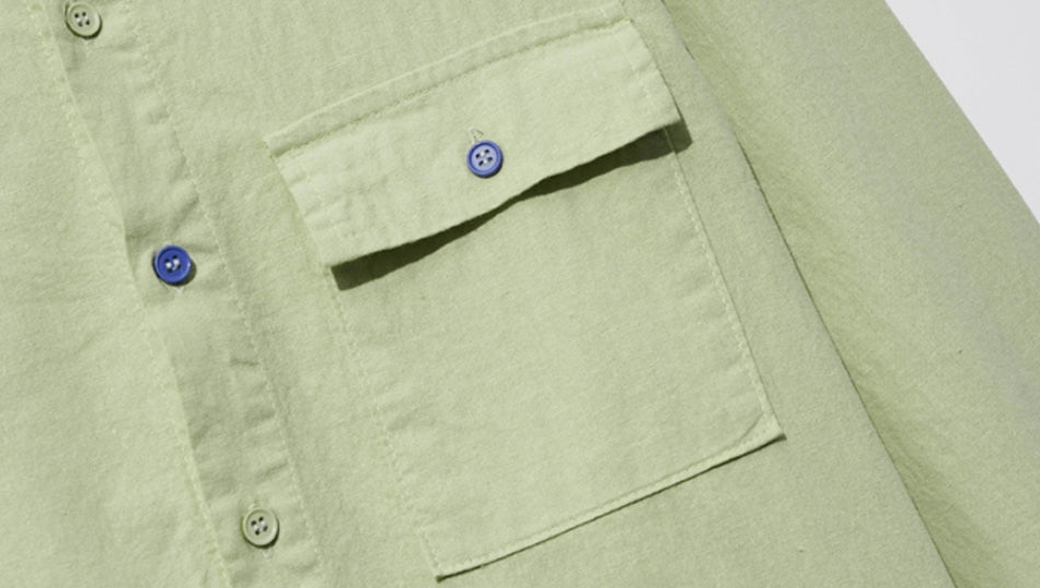 ダブルユーブイプロジェクト(WV PROJECT) Fred Henryneck Shirts Avocado CJLS7395