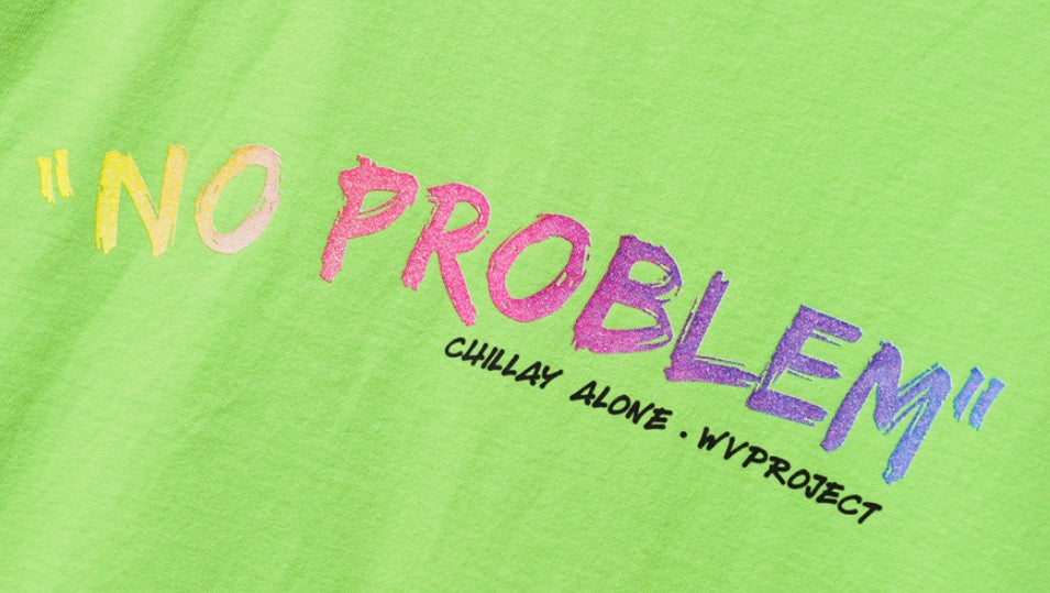 ダブルユーブイプロジェクト(WV PROJECT) Noblem Short Sleeve T-Shirts Neongreen MJST7396