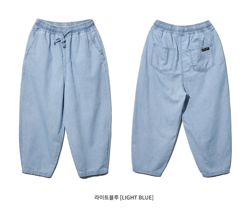 ダブルユーブイプロジェクト(WV PROJECT)  Public Bending Wide Denim Pants Light Blue CJLP7375