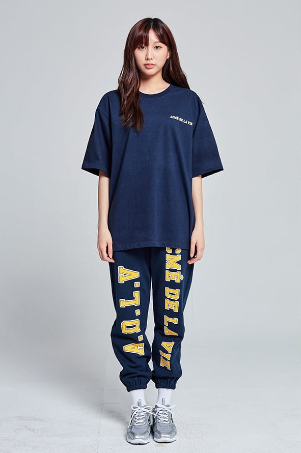 アクメドラビ(acme' de la vie)  OLD SCHOOL PANTS FOR WOMEN NAVY