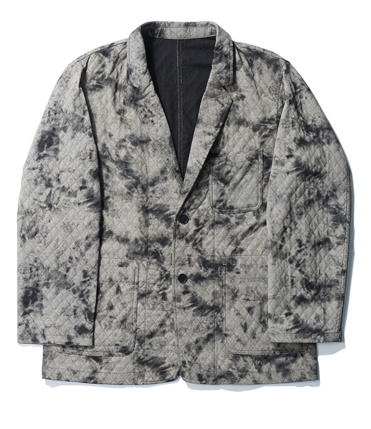 NOMANUAL(ノーマニュアル) DYED FABRIC SET-UP JACKET - DYED BLACK