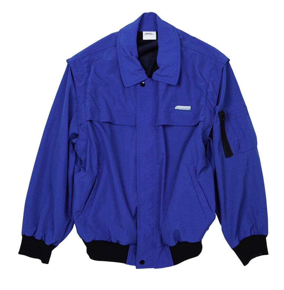 NOMANUAL(ノーマニュアル) SECURITY BOMBER JACKET - BLUE