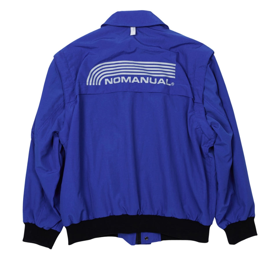 NOMANUAL(ノーマニュアル) SECURITY BOMBER JACKET - BLUE