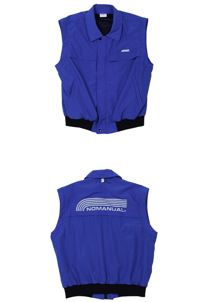NOMANUAL(ノーマニュアル) SECURITY BOMBER JACKET - BLUE