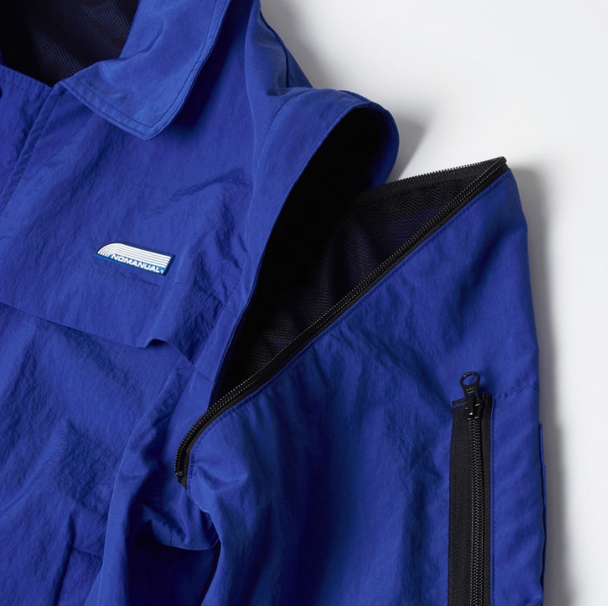 NOMANUAL(ノーマニュアル) SECURITY BOMBER JACKET - BLUE