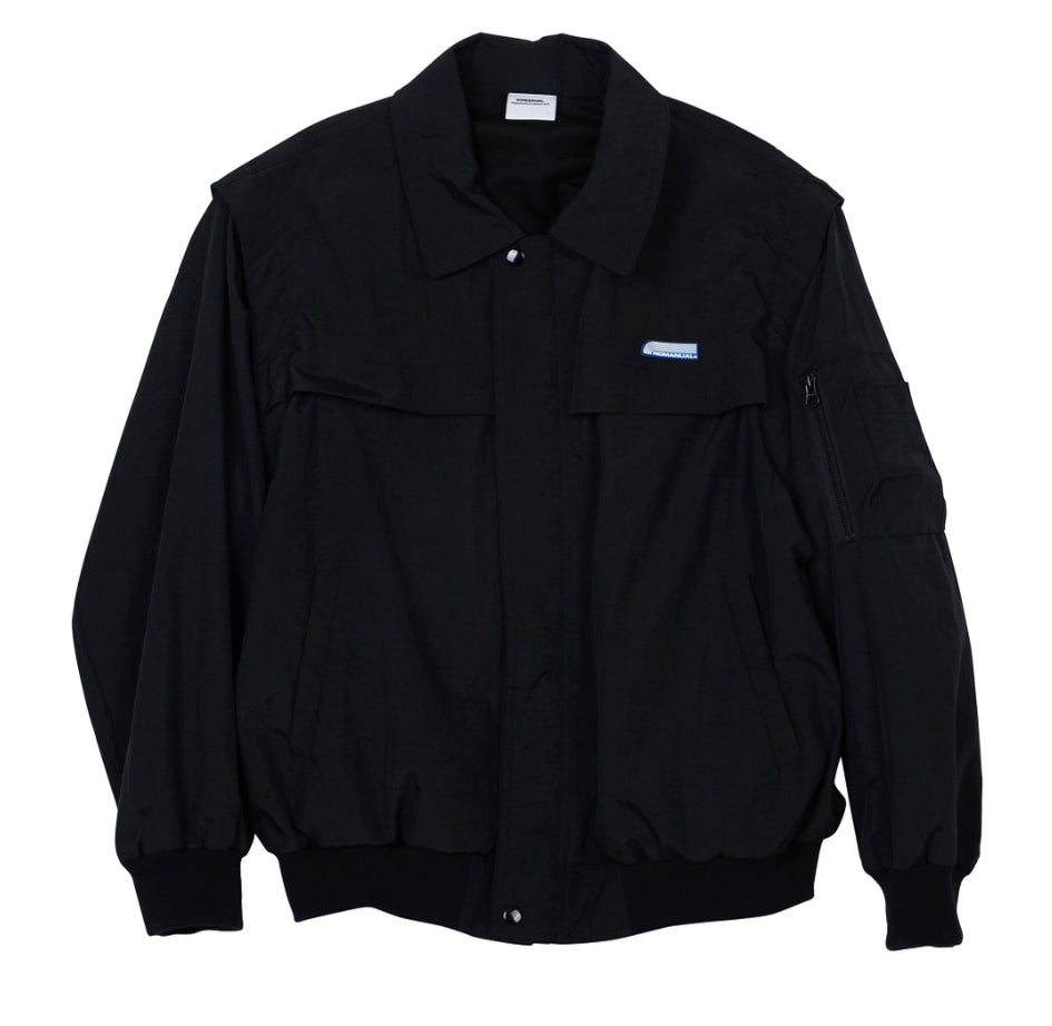 NOMANUAL(ノーマニュアル) SECURITY BOMBER JACKET - BLACK