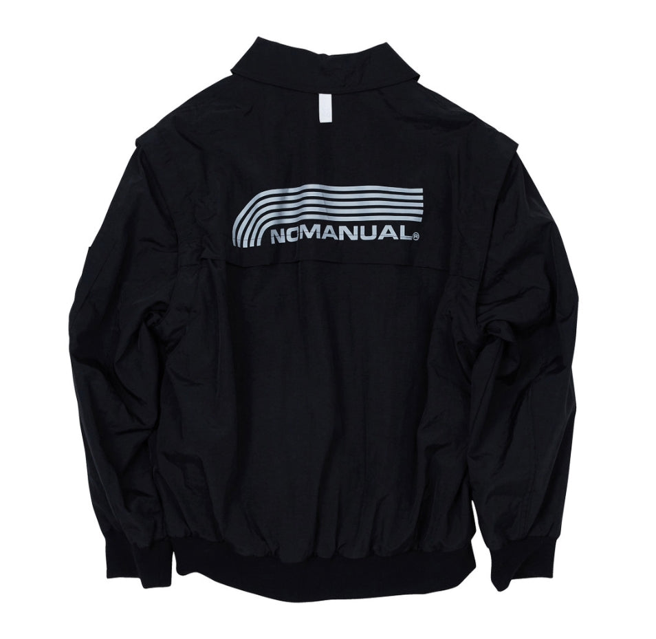 NOMANUAL(ノーマニュアル) SECURITY BOMBER JACKET - BLACK