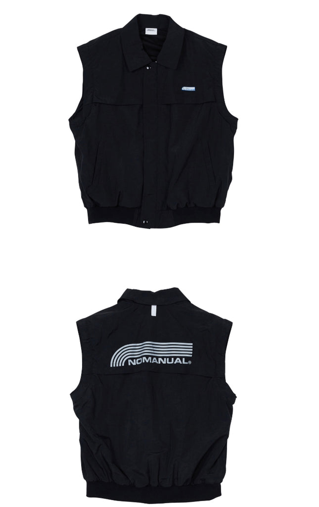 NOMANUAL(ノーマニュアル) SECURITY BOMBER JACKET - BLACK