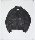 NOMANUAL(ノーマニュアル) NM A-2 LEATHER JACKET - BLACK