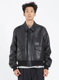 NOMANUAL(ノーマニュアル) NM A-2 LEATHER JACKET - BLACK