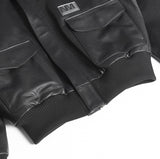 NOMANUAL(ノーマニュアル) NM A-2 LEATHER JACKET - BLACK