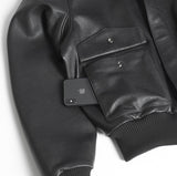 NOMANUAL(ノーマニュアル) NM A-2 LEATHER JACKET - BLACK
