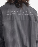 NOMANUAL(ノーマニュアル) STRIPED BLOUSON JACKET - BLACK
