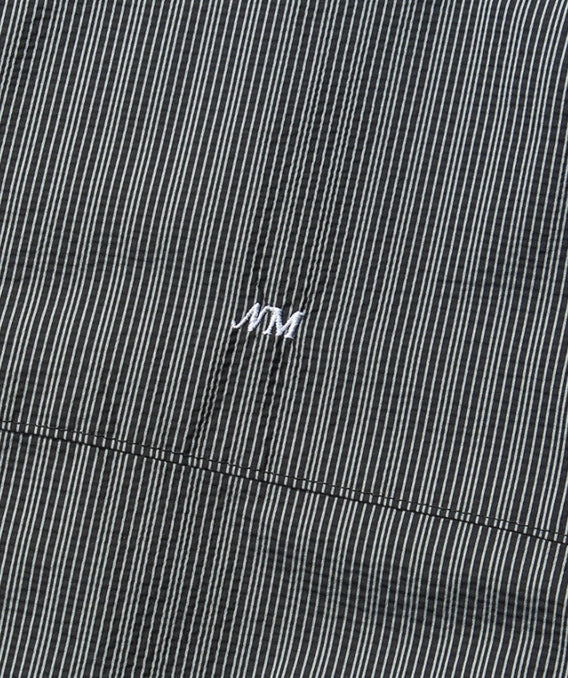 NOMANUAL(ノーマニュアル) STRIPED BLOUSON JACKET - BLACK