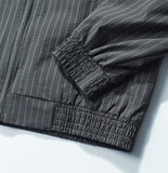 NOMANUAL(ノーマニュアル) STRIPED BLOUSON JACKET - BLACK
