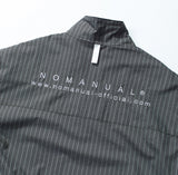 NOMANUAL(ノーマニュアル) STRIPED BLOUSON JACKET - BLACK