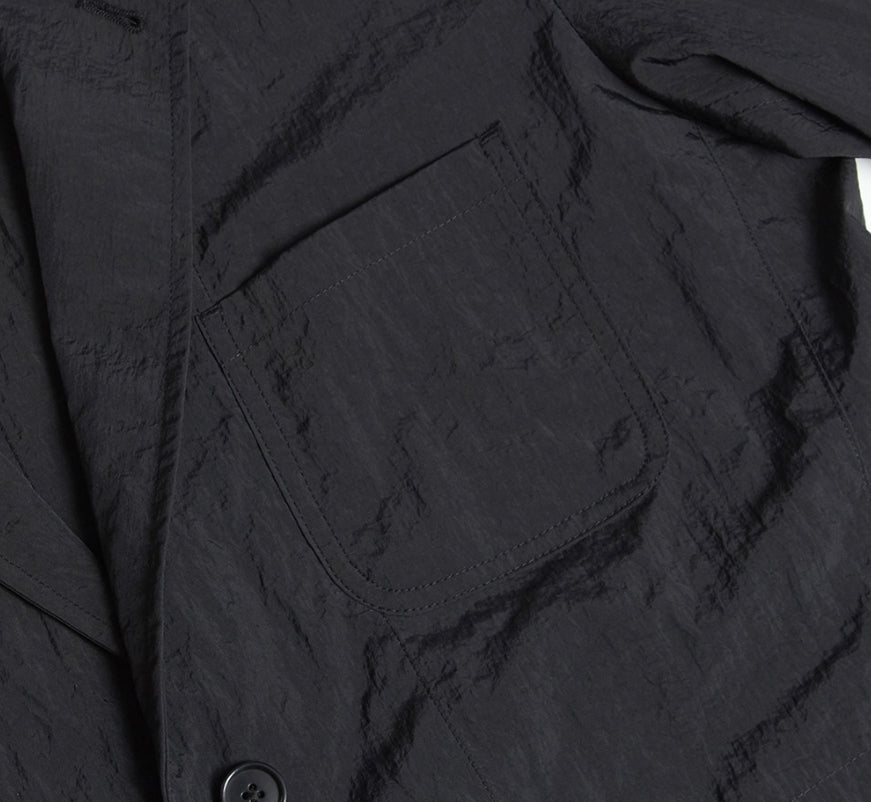 NOMANUAL(ノーマニュアル) NYLON SET-UP JACKET - BLACK
