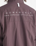 NOMANUAL(ノーマニュアル) STRIPED BLOUSON JACKET - WINE