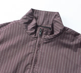NOMANUAL(ノーマニュアル) STRIPED BLOUSON JACKET - WINE