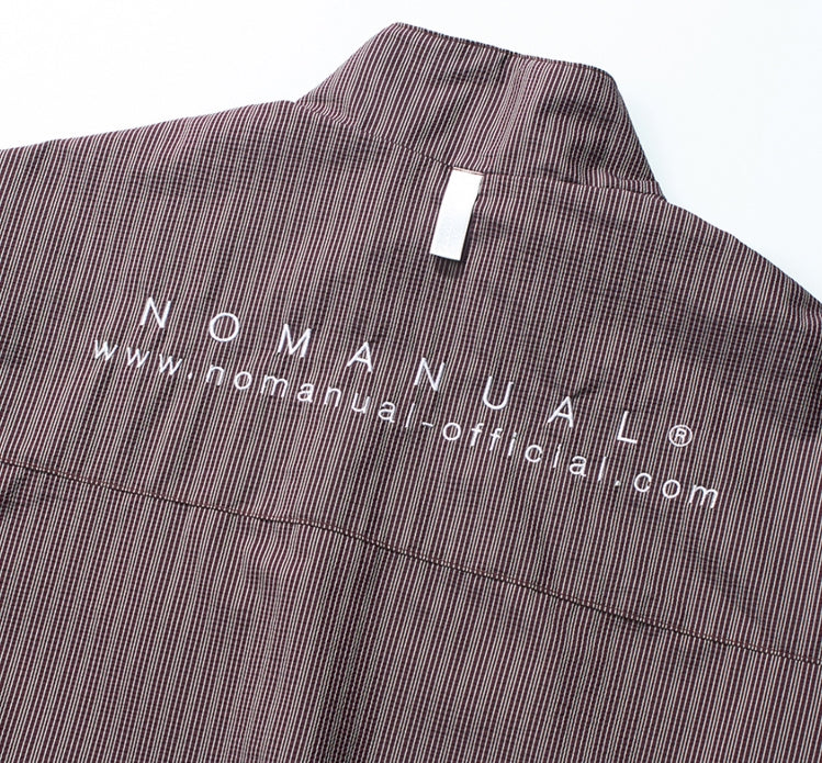 NOMANUAL(ノーマニュアル) STRIPED BLOUSON JACKET - WINE