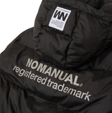 NOMANUAL(ノーマニュアル) REFLECTIVE TM LOGO LONG PADDING - BLACK