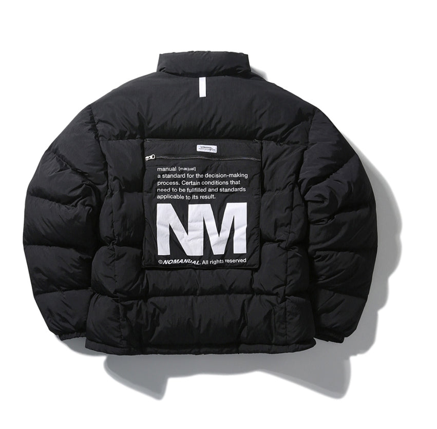 NOMANUAL(ノーマニュアル) BACK POCKET DUCK DOWN - BLACK