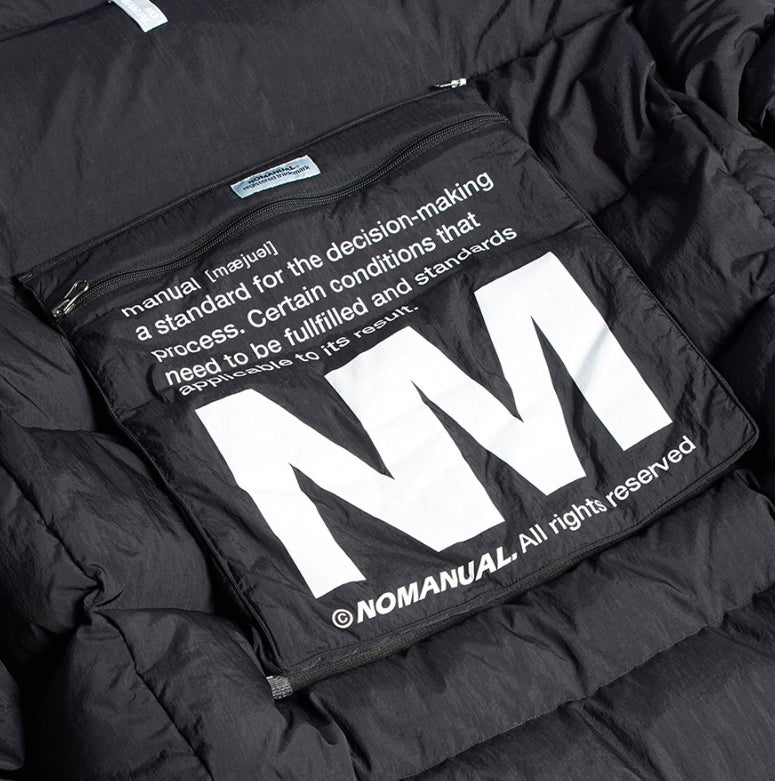 NOMANUAL(ノーマニュアル) BACK POCKET DUCK DOWN - BLACK