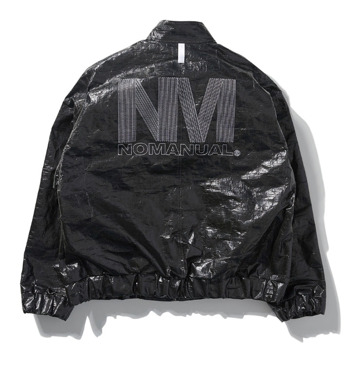 NOMANUAL(ノーマニュアル) PU JACKET - BLACK