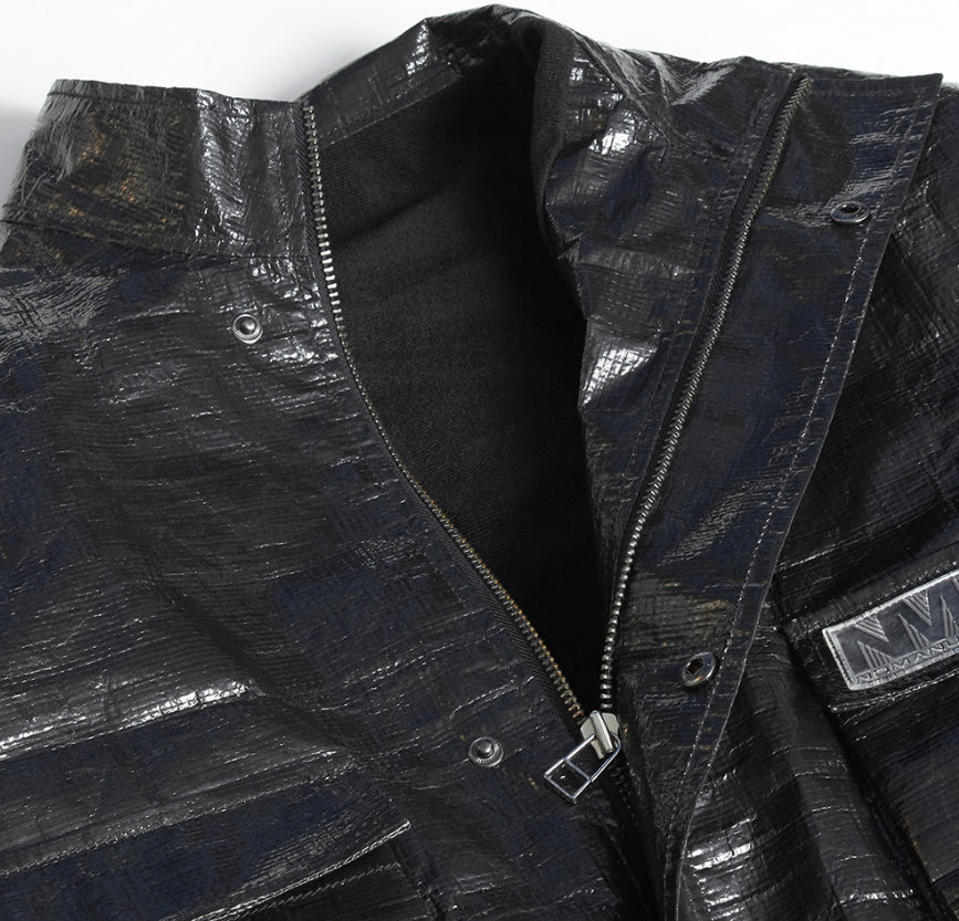 NOMANUAL(ノーマニュアル) PU JACKET - BLACK