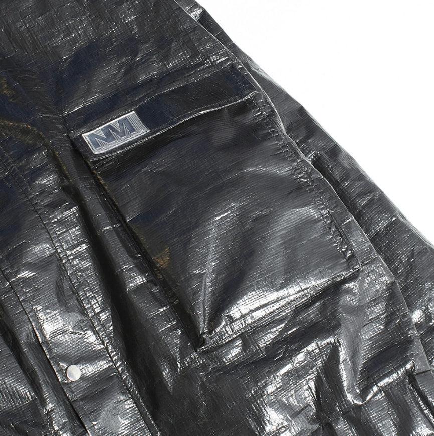 NOMANUAL(ノーマニュアル) PU JACKET - BLACK