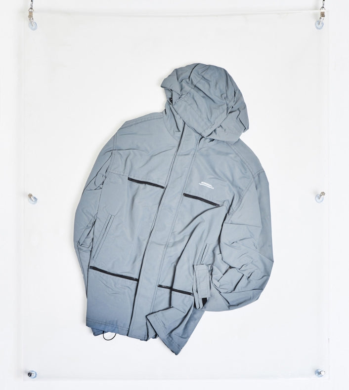 NOMANUAL(ノーマニュアル) NM CONVERTIBLE POCKET WIND BREAKER - GREY