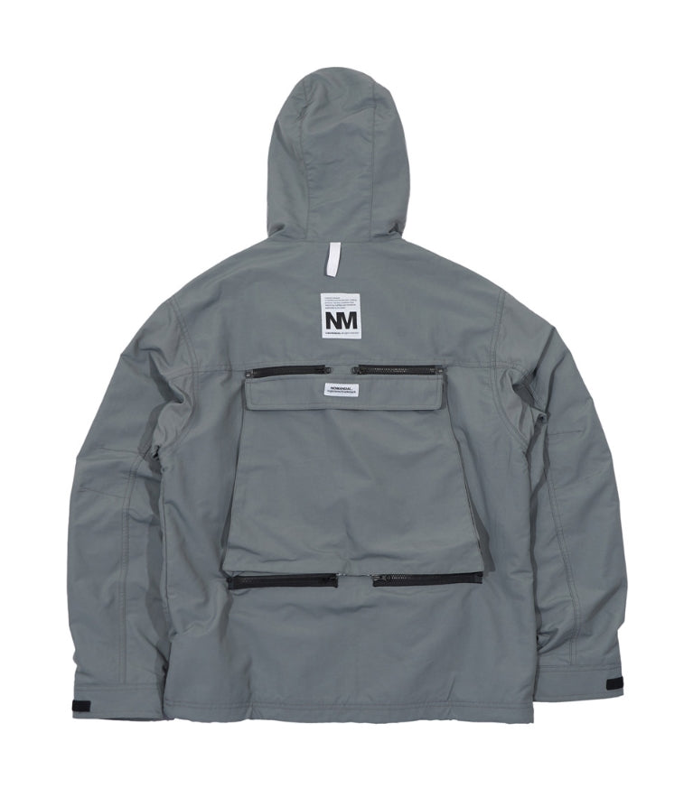 NOMANUAL(ノーマニュアル) NM CONVERTIBLE POCKET WIND BREAKER - GREY