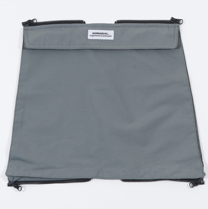NOMANUAL(ノーマニュアル) NM CONVERTIBLE POCKET WIND BREAKER - GREY